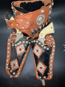 Vintage 1955 Gene Autry  Toy Cap Gun Flying "A" & Holster Set W/Original Box - Picture 1 of 19