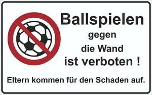 Schild Spielen Fußball-Spielen verboten mit Logo  Größe 600 x ca. 375 x 4,0 mm - Bild 1 von 1
