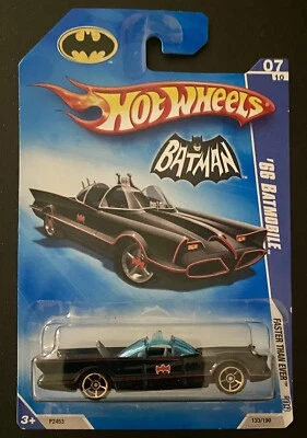 2008 HOT WHEELS БЫСТРЕЕ, ЧЕМ КОГДА-ЛИБО '66 BATMOBILE ЧЕРНЫЙ НОВЫЙ В КОРОБКЕ - Изображение 1 из 2