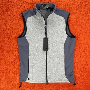 GREYSON Golf Mens SMALL Sequoia Lux Light Grey Heather Vest Cotton Wool $188 - Picture 1 of 10
