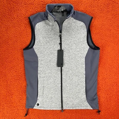GREYSON Golf Mens SMALL Sequoia Lux Light Grey Heather Vest Cotton Wool $188 - Image 1 of 4