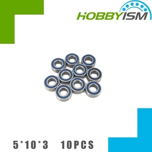 10 Stück 5x10x3 mm Chromstahl Gummi Kugellager ABEC-3 MR105 2RS W3 - Bild 1 von 3