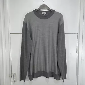 Maglione Brioni grigio maglia spina di pesce girocollo manica lunga 100% lana taglia 58 - Foto 1 di 8