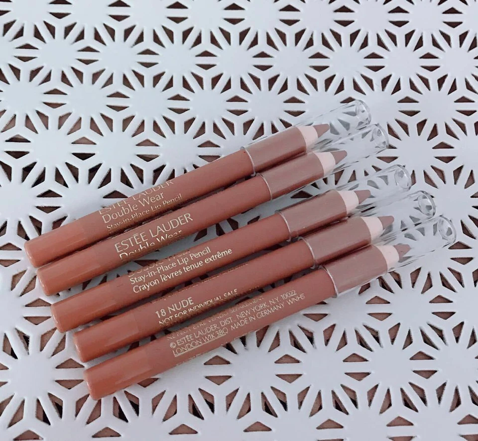 Lote de 5, Lápiz Labial Estee Lauder Tamaño Viaje Doble Uso Stay in Place 18 Nude  Foto 1 de 1