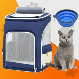 Haustier Rucksack Hunderucksack Tiertragetasche Katze Welpe + 650ML Hundenapf - Bild 1 von 8