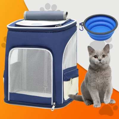 Haustier Rucksack Hunderucksack Tiertragetasche Katze Welpe + 650ML Hundenapf - Bild 1 von 4