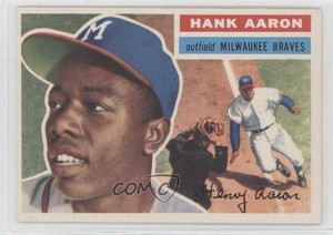 1956 Topps Hank Aaron Willie Mays (Gray Back; Small Background Photo is ) HOF