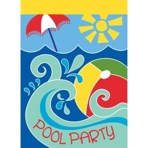 Garden Pool Party Flag - Picture 1 of 1