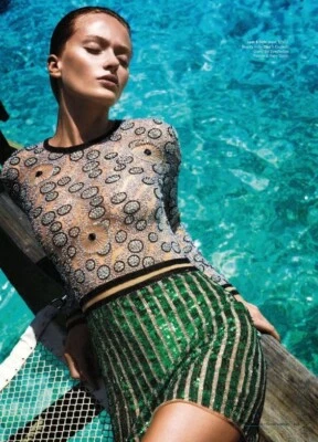 Vestido Galería SASS & BIDE "Medidas Extraordinarias" Cuentas a Mano Lentejuelas -Talla 8 Foto 1 de 4