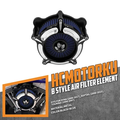 Spike Air Cleaner Filter Blue Intake For Harley Road King Street Glide 2000-2007 - Image 1 of 4