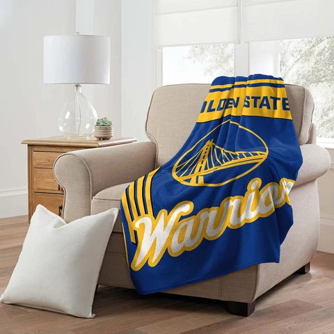 NBA Officially Licensed Golden State Warriors 46" x 60" Microfiber Throw Blanket Cover
