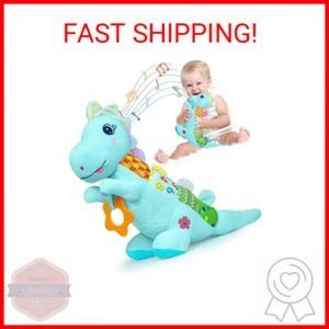 Baby Dino Musical Stuffed Animal Toys for 0-3-6-9-12 Months,Infant Dinosaur Tumm - Picture 1 of 2
