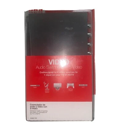 RCA Video Audio Switcher W/ S-Video 4 to 1 Input To TV DVD VCR Gaming VH911R NEW - Image 1 of 3