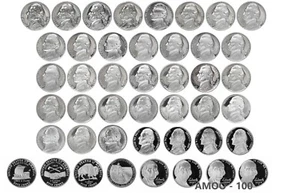 1968 - 2009 S PP Jefferson Nickel 44 Kursmünzensatz - Bild 1 von 1