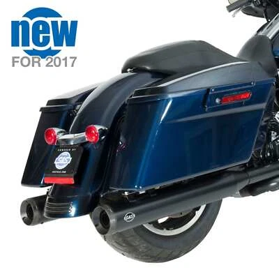 Silenciadores S&S Cycle Black Grand National 4" Harley Touring & Tri 95-20 - Imagem 1 de 2