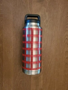 36 Unzen Isolierte Edelstahl Rot Kariert Trinkflasche mit Schraubdeckel - Bild 1 von 5