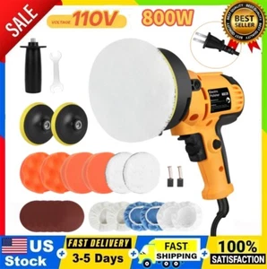 800W Car Polisher Buffer Sander Polishing Machine Kit Waxing with 5" Pad Bonnet - Picture 1 of 15