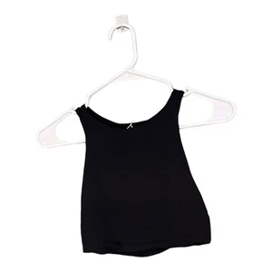 Black Crop Top Carve Designs Size Women’s Small Open Keyhole Back - Picture 1 of 6