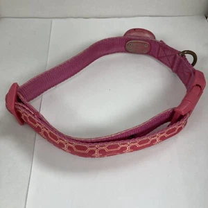 Hundehalsband rosa Knochen verstellbar Nylon 22 cm - Bild 1 von 3