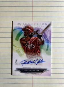 Topps Inception Legendary Debut 2019/20 Justin Upton #LDA-JU Auto D Backs - Imagen 1 de 2