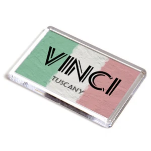 FRIDGE MAGNET - Vinci - Tuscany - Italy Flag - Picture 1 of 1