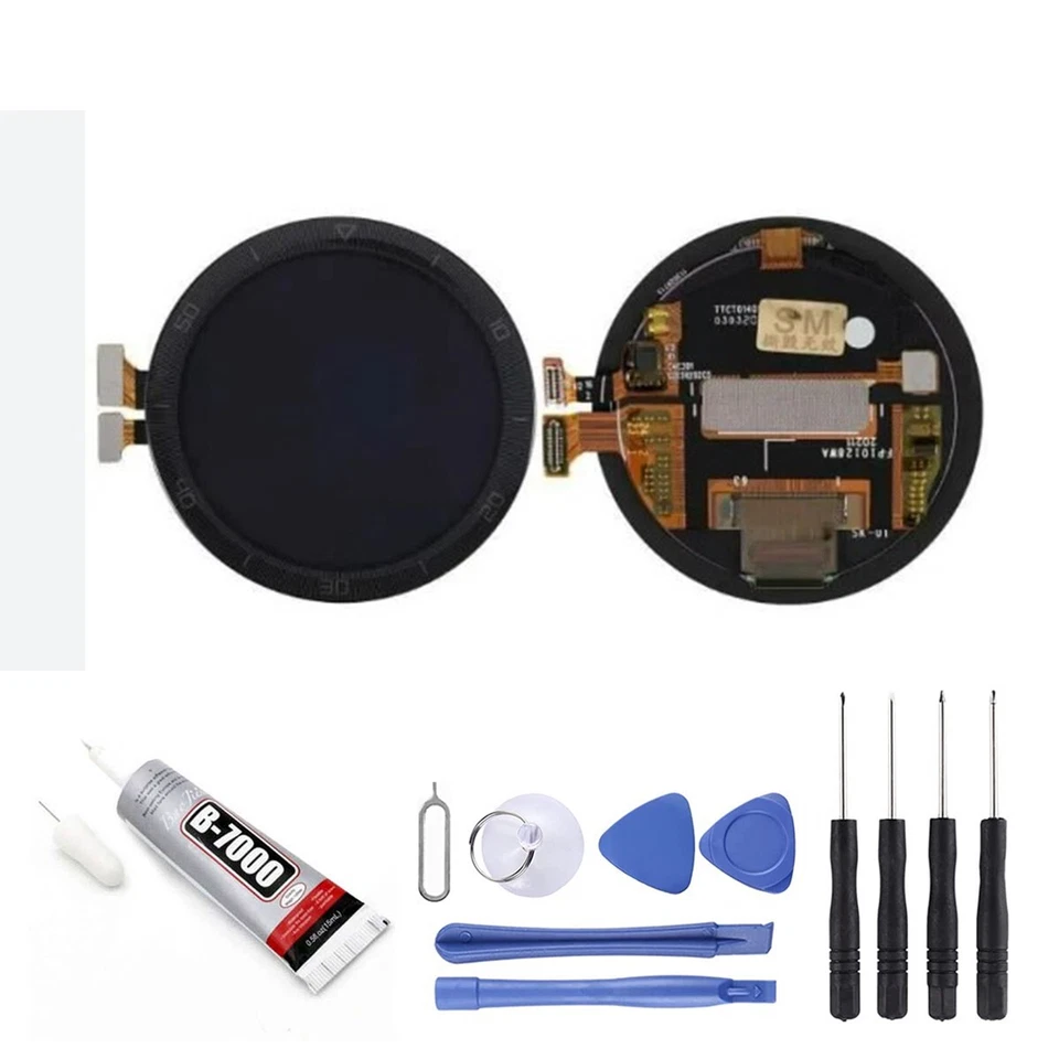 Ecran LCD + Vitre tactile pour Huawei Watch GT2e 2020 46mm + OUTILS + COLLE - Photo 1/1