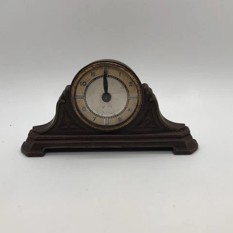 Vintage Lux Clock Co. Waterbury Conn. Clock Wind Up Mantle Style Small Cover