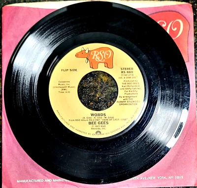 BEE GEES-Words/Edge of the Universe {45 rpm 1977 Polydor} - Image 1 of 3