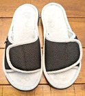 ISOTONER WOMENS SLIPPER SLIDES 6.5 - 7 MEMORY FOAM TERRYCLOTH RUBBER SOLE NWOT