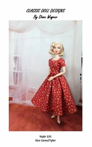 SEWING PATTERN-Style 115 TV Inspired Dress Gene Tyler 16" Poppy Parker  - Picture 1 of 7