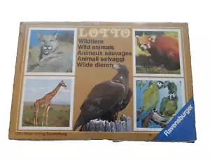 Lotto Memory Wildtiere Altes Gesellschaftsspiel Spiel Ravensburger 1985 NEU - Bild 1 von 7