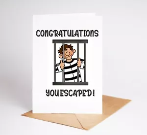 Divertida Felicitaciones Nueva Tarjeta de Trabajo Dejando Trabajo Nuevo Inicio BC075 - Imagen 1 de 3