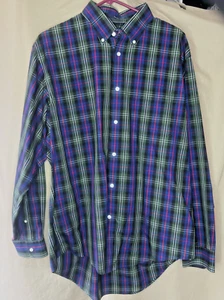 Landsend Mens ,Long Sleeve,No Iron,Collared Dress Shirt     L 16-16.5.  NEW - Picture 1 of 3
