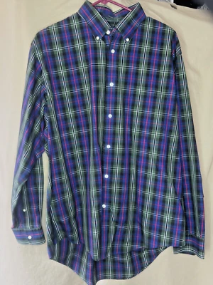 Landsend Mens ,Long Sleeve,No Iron,Collared Dress Shirt     L 16-16.5.  NEW - Image 1 of 3