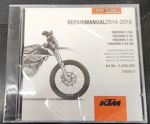 KTM 2014-2018 FREERIDE E SM, SX, XC, XC-NG REPAIR MANUAL CD UNOPENED - Picture 1 of 2