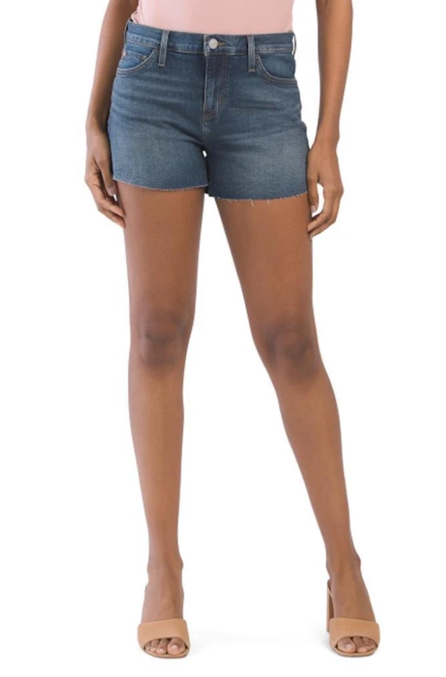 Hudson Sz27 Kenzie Embroidered Cut-off Raw Hem Stretch Shorts Hoshi 2