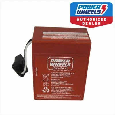 BATERÍA ROJA 6 VOLTIOS Power Wheels 00801-0712 Original 1 año de garantía NUEVA Foto 1 de 3