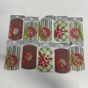 10 PACK Christmas Gift Card Pouch Various Designs NEW $19.90 Paint on packages - Picture 1 of 13