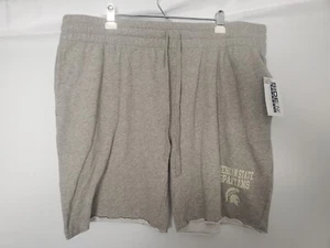Sideline Michigan State Spartans Gray French Terry Sweat Shorts Men's 2XL NWT - Picture 1 of 8