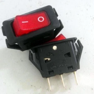 1xRed Pilot Light Heavy Duty 110V-120V AC ON-OFF Locking ROCKER SWITCH,R13C - Picture 1 of 3