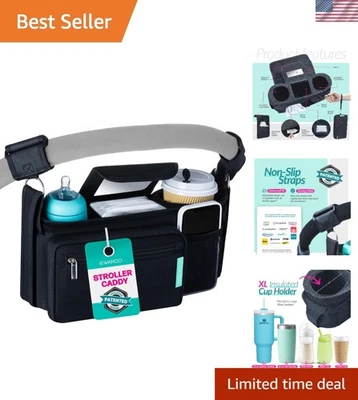 保温杯架婴儿推车收纳盒带 6 个隔层 - 理想的婴儿淋浴礼物 — 第 1/4 张图片