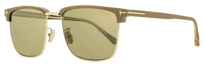 Óculos de sol Tom Ford Hudson-02 TF997H 52L bronzeado fosco/dourado 55mm FT0997 - Imagem 1 de 2