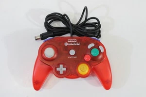 HORI Pad Cube Nintendo Gamecube Controller Clear Red T3 GC Japan TESTED WORKING - Picture 1 of 16