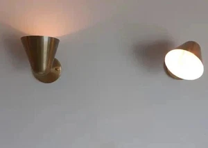 Pair of Italian Brass Rewire Custom Pivot Sconce - Picture 1 of 6