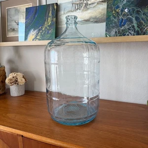 Jarra de agua vintage Crisa de 5 galones de vidrio transparente hecha en México botella de 18,9 LTS - Imagen 1 de 5