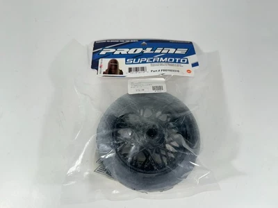 Pro-Line PRO1022310 1/4 Supermoto S3 Motorcycle Rear Tire MTD Black 1 NEW - Image 1 of 2