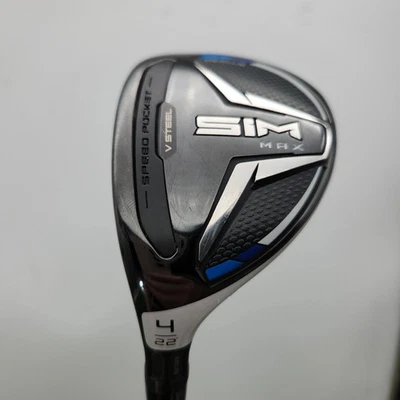 LEFTY 2020 TAYLORMADE SIM MAX 4 HYBRID 22* XSTIFF MITSU TENSEI DEMO - Image 1 of 4