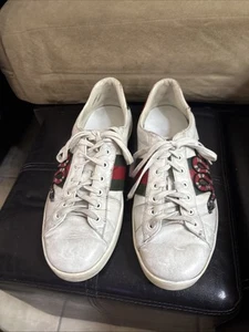 Gucci Ace Embroidered Snake Mens Sneakers Size 10.5 - Picture 1 of 12