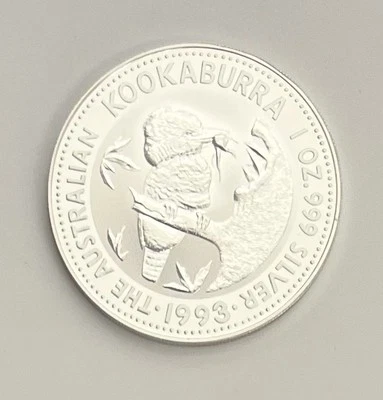 1993 Australian Kookaburra 1 oz .999 Fine Silver $1 Coin - Image 1 of 4