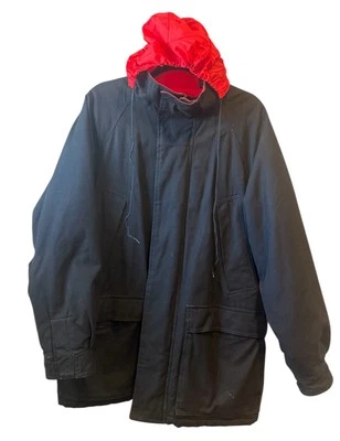 Robert Stock Abrigo Capucha Negro Pesado Great Plains Pioneer Trail Bear Hombre’s XL Foto 1 de 4